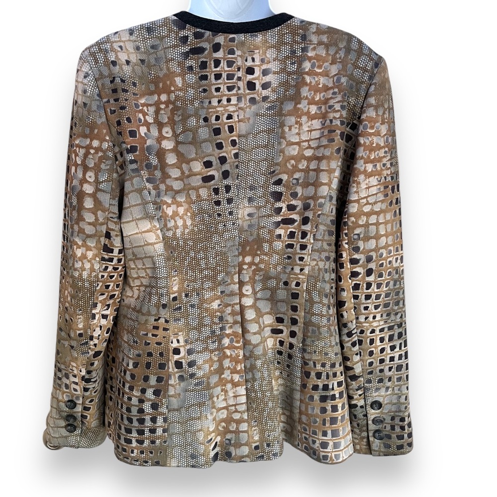 Iris Setlakwe Snake Print Single Button Blazer Si… - image 2